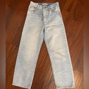 Levi’s Ribcage Straight Ankle Light Wash Denim Jeans